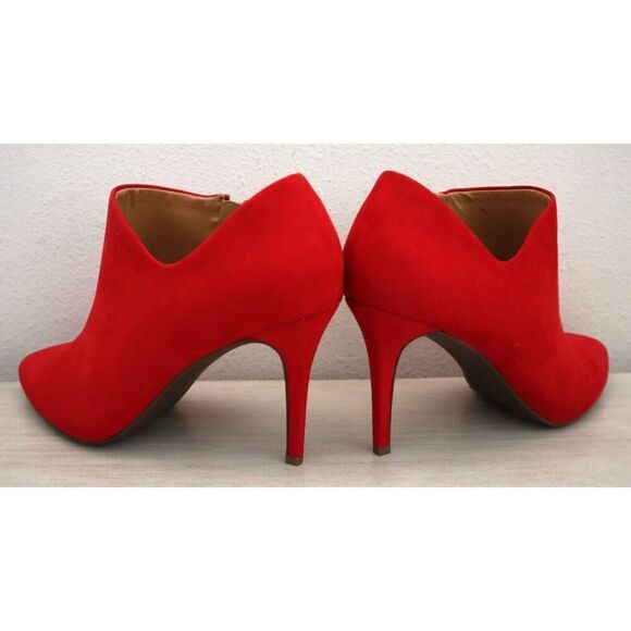 Jessica Simpson Women's Sz 9M Red Averna3 Faux Suede Heeled Ankle Booties - Picture 10 of 10